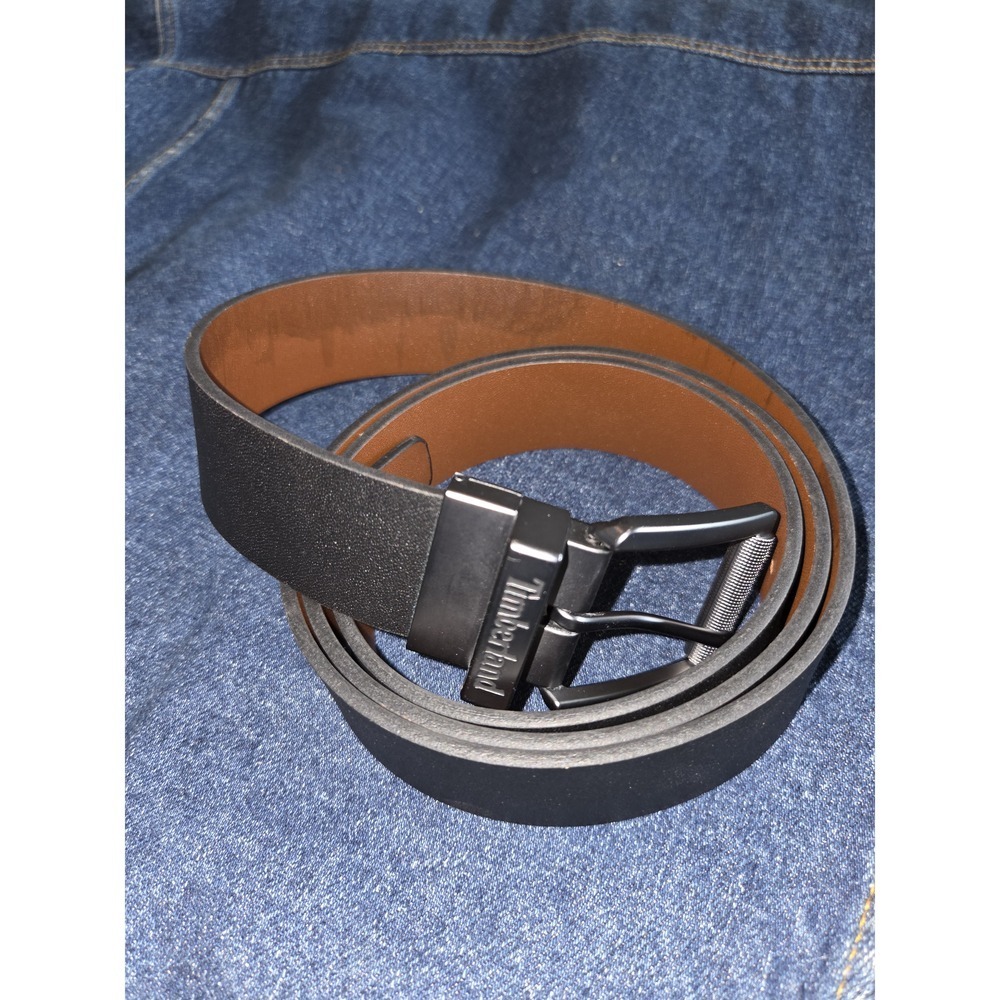 Timberland Reversible Black & Brown Leather Belt - Men's Size 44
